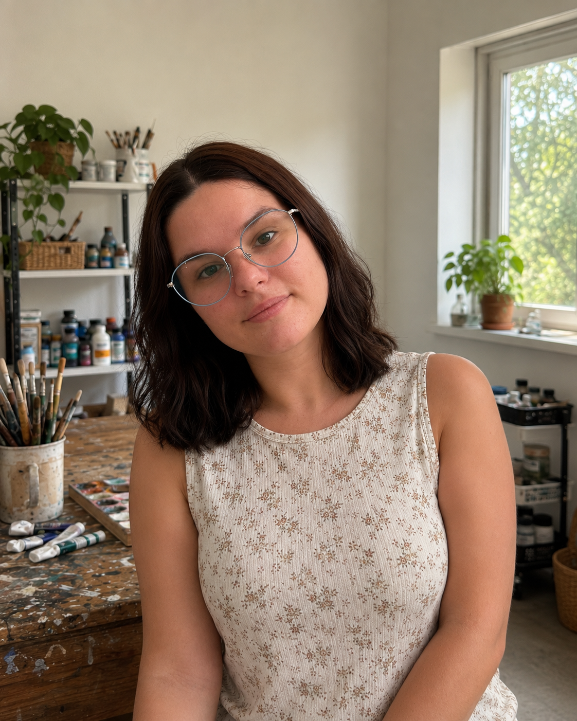 Sonia Anton in her studio