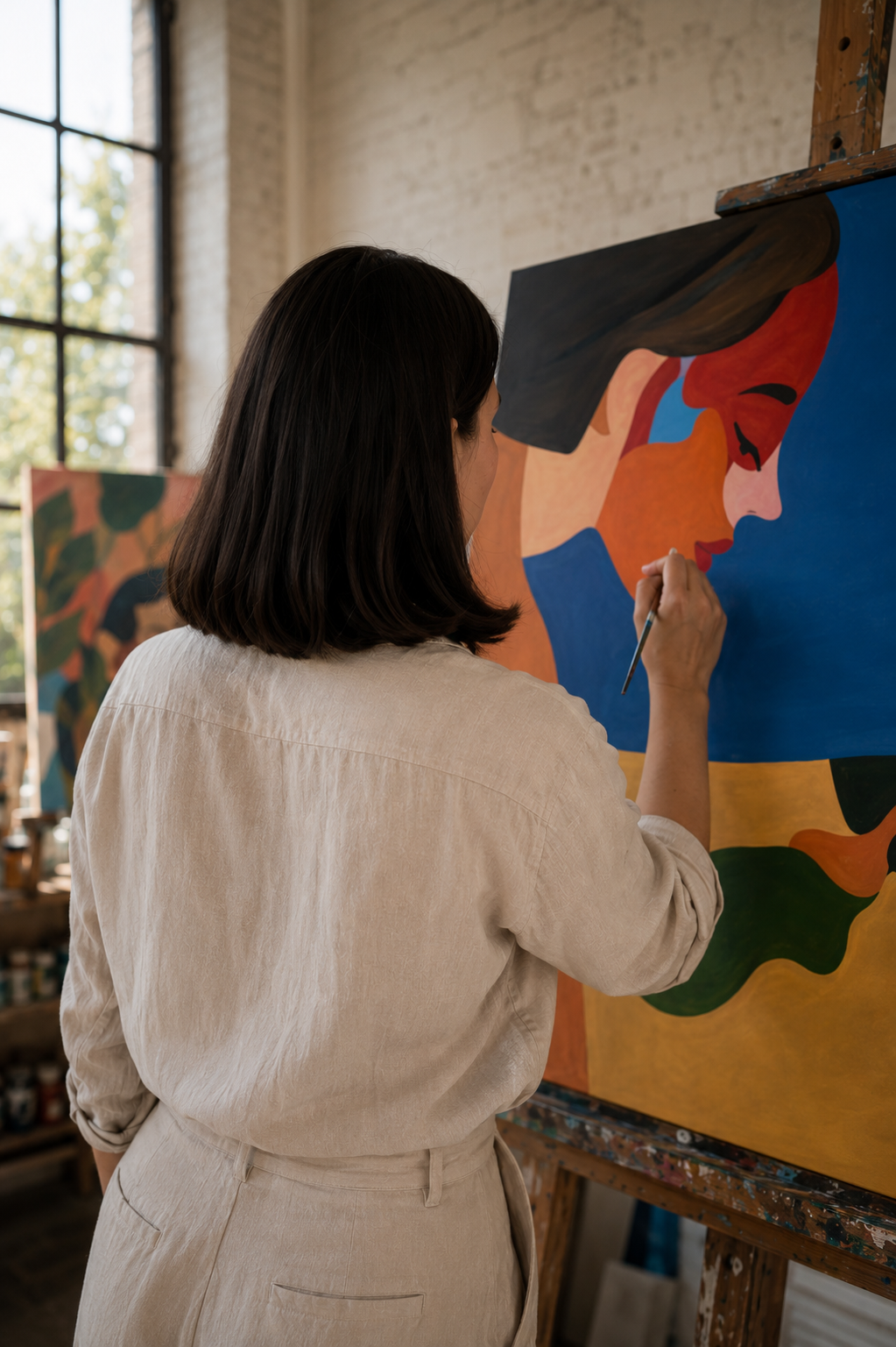 Sonia Anton in her studio